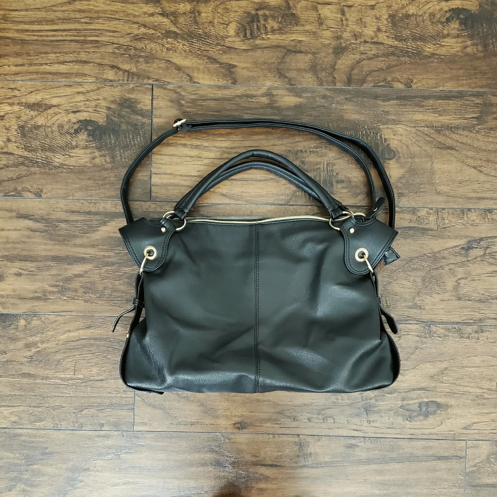 Faux Leather Satchel